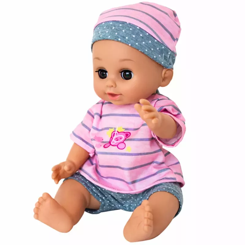LEAN TOYS Bērnu lelle, kas urinē, muld, raud, runā 12 skaņas, aksesuāri, krēsls