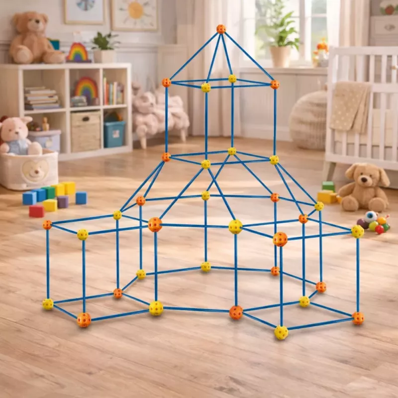LEAN TOYS Creative Set of Construction Tubes for Spatial Building 340 pcs.