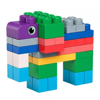 LEAN TOYS Mīksti sensoriskie konstrukciju bloki maisiņā bērniem, krāsaini, 30 gab.