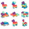 LEAN TOYS Mīksti sensoriskie konstrukciju bloki maisiņā bērniem, krāsaini, 30 gab.