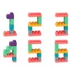LEAN TOYS Mīksti sensoriskie konstrukciju bloki maisiņā bērniem, krāsaini, 30 gab.