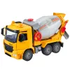 LEAN TOYS Būvniecības kravas auto betona maisītājs ar rotējošu cilindru, gaismām un skaņām