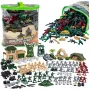 LEAN TOYS Militārā bāze figūras karavīri transportlīdzekļi lielais militārais komplekts 300 gab.