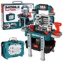 LEAN TOYS DIY komplekts 2-in-1 Darbagalds Čemodāns Darbnīca Skrūvgriezis 78 gab.