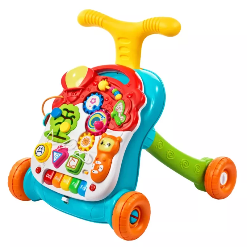 LEAN TOYS Izglītojošs staigulītis ar aktivitāšu paneli 5-in-1 Daudzkrāsains