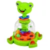 LEAN TOYS Interaktīvs vardes vērpējs ar griežamām bumbiņām zīdaiņiem