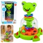 LEAN TOYS Interaktīvs vardes vērpējs ar griežamām bumbiņām zīdaiņiem