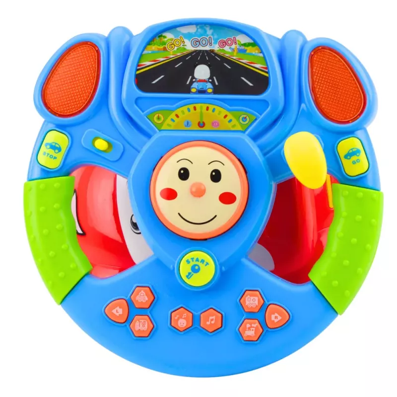 LEAN TOYS Izglītojoša interaktīva muzikāla stūres rata simulatora ar projektoru