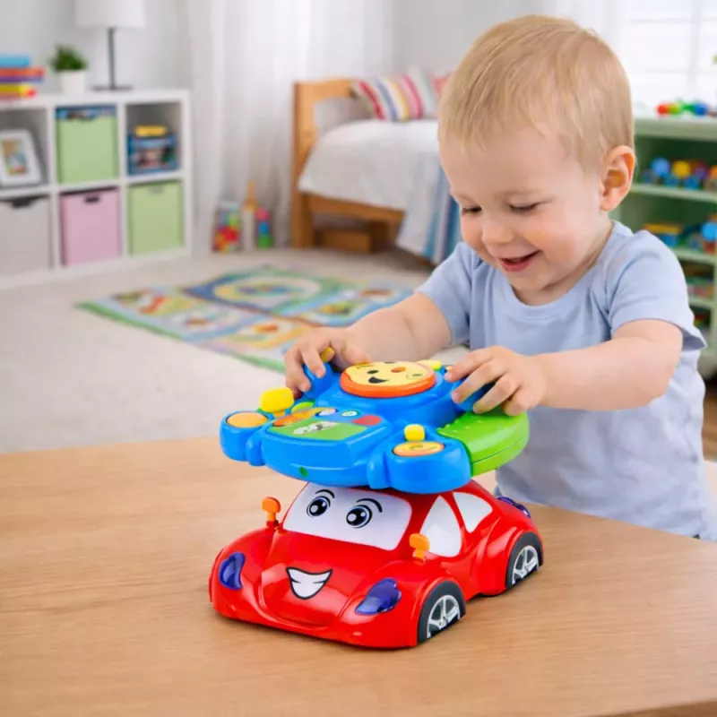 LEAN TOYS Izglītojoša interaktīva muzikāla stūres rata simulatora ar projektoru