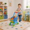 LEAN TOYS Liels iepirkumu grozs bērniem pārtikas precēm zils 52cm 46 gab.