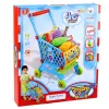 LEAN TOYS Liels iepirkumu grozs bērniem pārtikas precēm zils 52cm 46 gab.