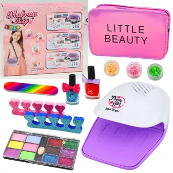 LEAN TOYS Nagu un grima skaistumkopšanas komplekts ar regulējamu somu, 20 gab.