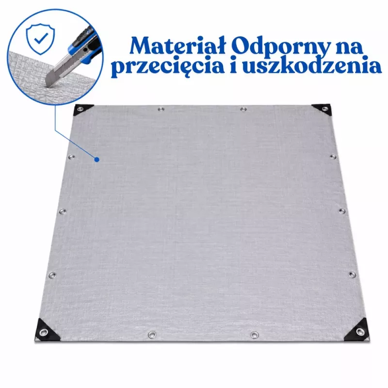 LEAN Ūdensnecaurlaidīga Pastiprināta Aizsargplēve Pelēka 2x4 M