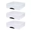 LEAN Multifunctional Organizer 3 Drawers Plastic Container White