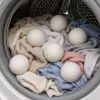 LEAN Natural Wool Tumble Dryer Balls Hypoallergenic White 7cm 6pcs