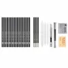 LEAN Professional Sketching Set Drawing Pencils Accessories Case 31 pcs.