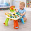 LEAN TOYS Izglītojošais galds ar interaktīvu klavierēm, bumbiņu slidkalniņu un kustīgiem elementiem