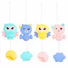 LEAN TOYS Crib Carousel Projector 2 in 1 Melodies Animal Sounds Remote Control Pink
