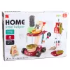 LEAN TOYS Bērnu tīrīšanas komplekts ar ratiņiem, slotu, spaini un putekļu sūcēju, 26 daļas