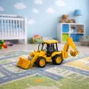 LEAN TOYS Construction Excavator Loader Bulldozer ar piedziņu, gaismām un skaņām - Dzeltens