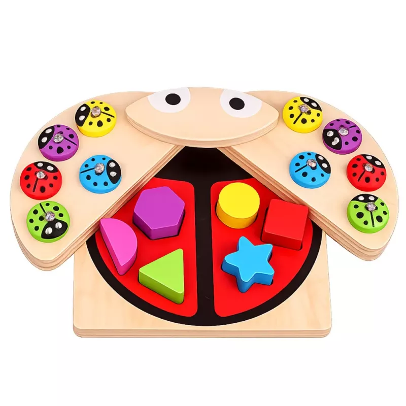 LEAN TOYS Koka mārīšu ķeršanas spēle Izglītojoša puzle Mārīšu šķirotājs