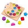 LEAN TOYS Koka mārīšu ķeršanas spēle Izglītojoša puzle Mārīšu šķirotājs