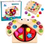LEAN TOYS Koka mārīšu ķeršanas spēle Izglītojoša puzle Mārīšu šķirotājs