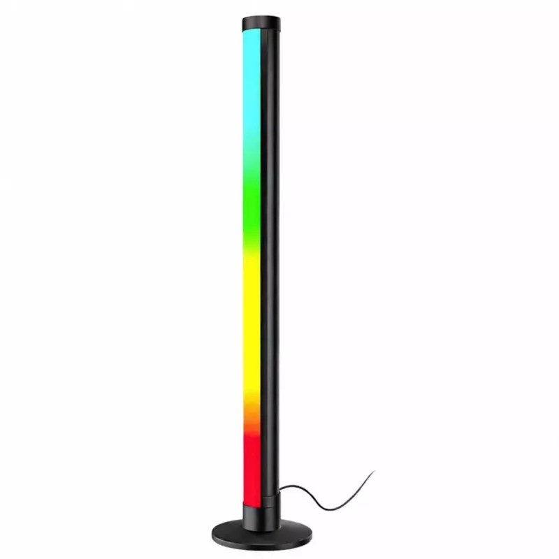 LEAN RGB LED stūra grīdas lampa ar mūzikas režīmu, tālvadības pulti un lietotni, 90 cm
