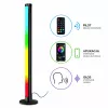 LEAN RGB LED stūra grīdas lampa ar mūzikas režīmu, tālvadības pulti un lietotni, 90 cm