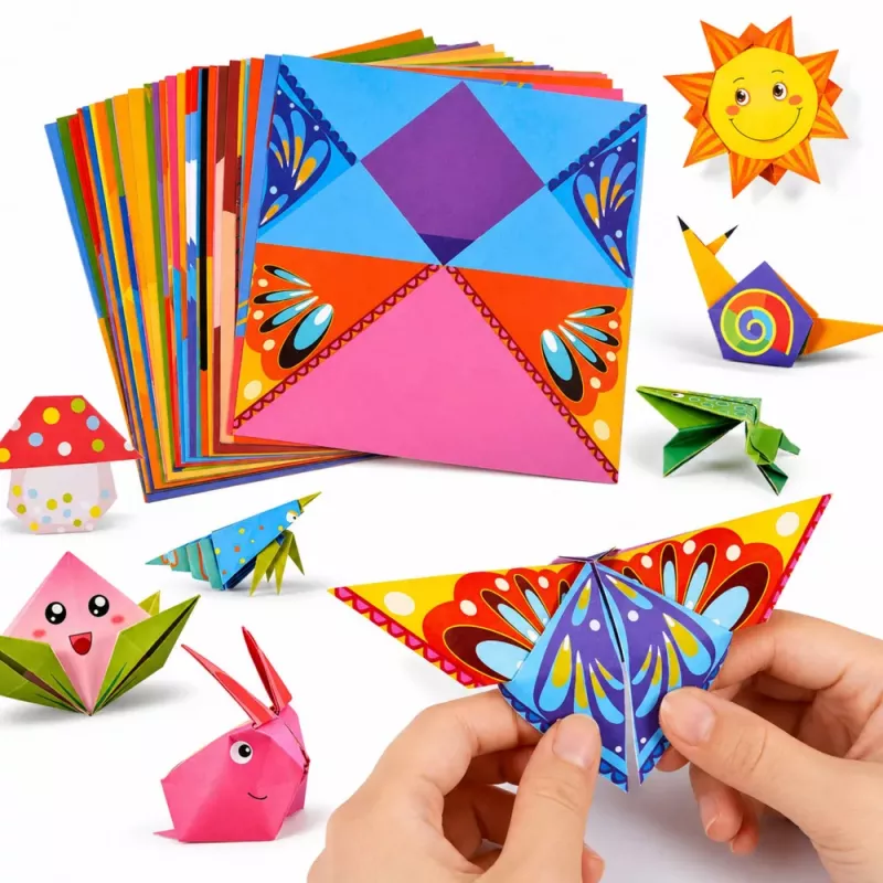 LEAN Origami Kit Krāsains Papīrs Instrukciju Buklets 100 Lapas