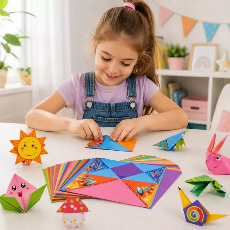 LEAN Origami Kit Krāsains Papīrs Instrukciju Buklets 100 Lapas