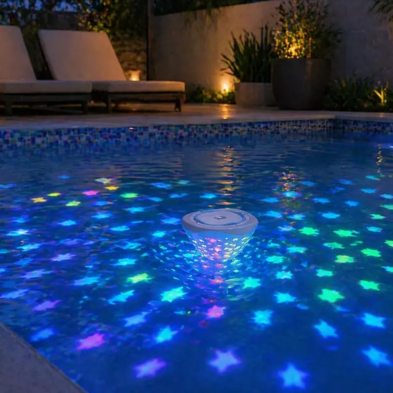 LEAN LED baseina gaisma ūdenim IP68 Fish Color LED 6 režīmi
