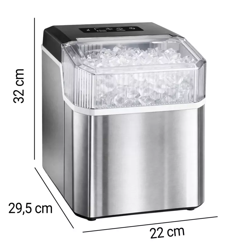 Extralink SmartLife Cube Ice Essential Ledus Automāts 12kg/24h 2.2L Melns/Sudrabs