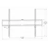 ART AR-95 Fiksēts TV sienas stiprinājums 55-100 collu ekrāniem, 140 kg ietilpība, VESA 900x600, 33 mm profils, melns