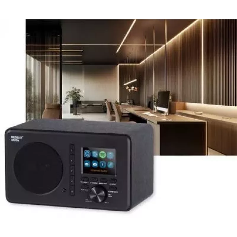 Ferguson Regent i200s interneta radio ar FM/DAB+/Spotify Connect, melns