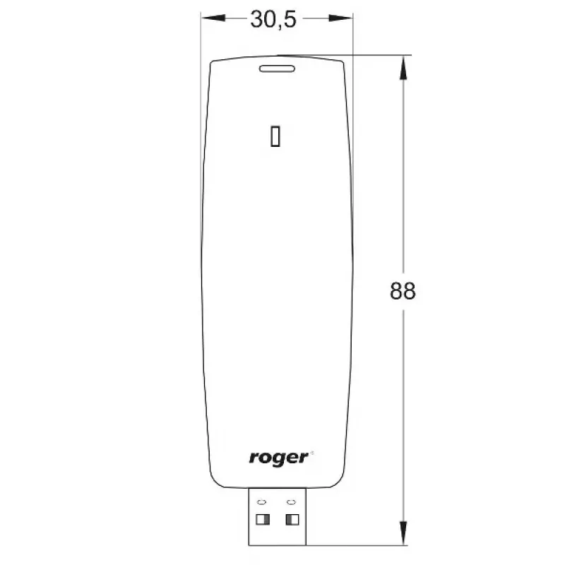 Roger RUD-3-DES interfeiss, administratora lasītājs