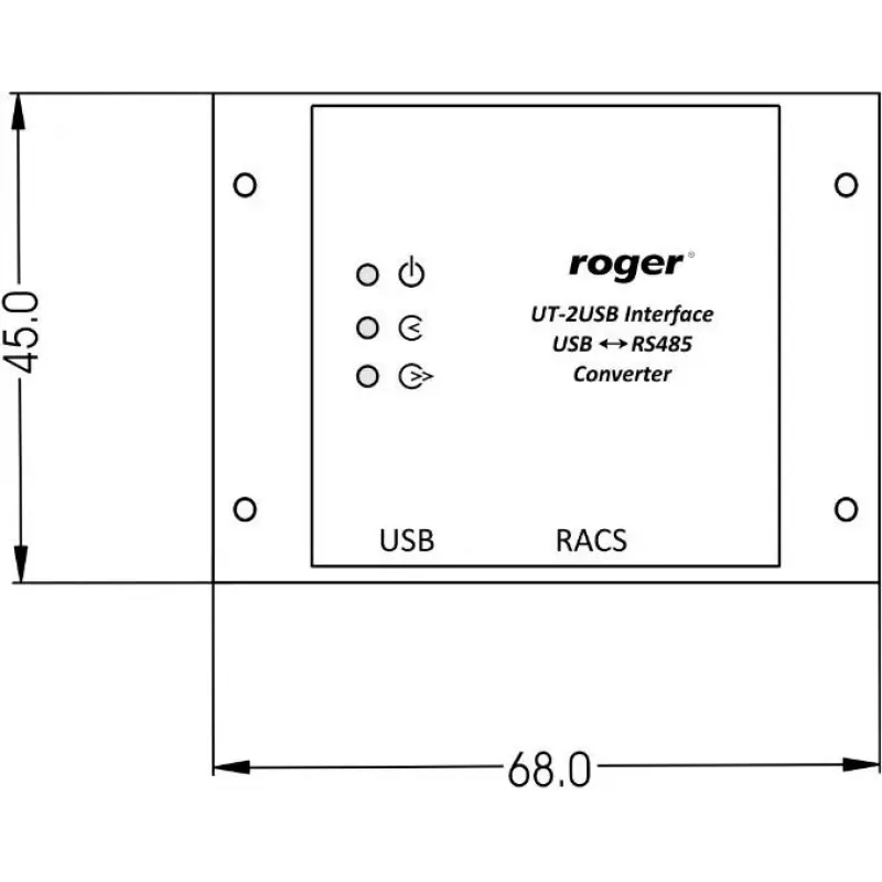 ROGER UT-2 USB interfeiss - Programmēšanas kabelis vārtu automatizācijai