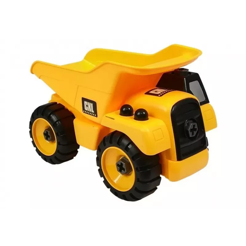 LEAN TOYS Celtniecības laukuma komplekts Ekskavators Pašizgāzējs Celtnis