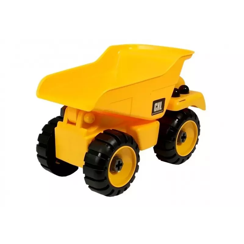 LEAN TOYS Celtniecības laukuma komplekts Ekskavators Pašizgāzējs Celtnis
