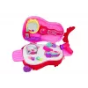 LEAN TOYS Pārnēsājams tualetes galdiņš vijoles futrālī ar spoguli - Melns mākslīgās ādas kosmētikas futrālis