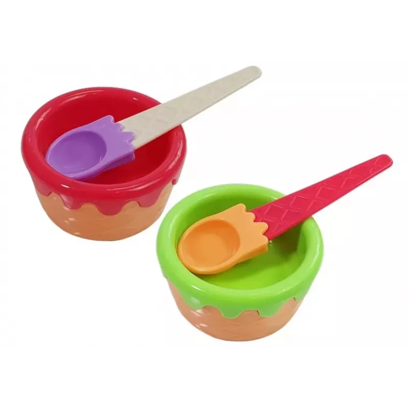LEAN TOYS Saldumu, desertu, saldējuma, cepumu aksesuāru komplekts - Lomu spēles pārtikas komplekts