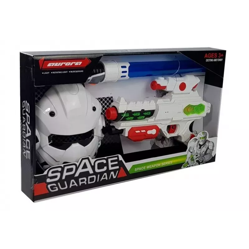 LEAN TOYS Space lāzera pistole ar zobenu un masku