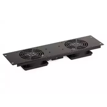SIGNAL Ventilatoru panelis A19-2W 19 inch statīvam 2U 2 ventilatori 160m³/h 230V Melns