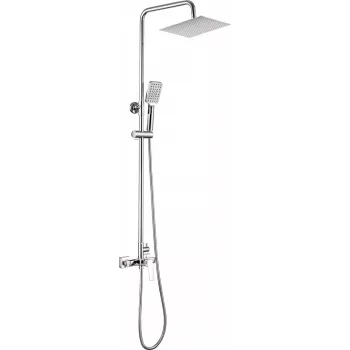 DEANTE Lietus duša ar dušas maisītāju, matēti melna, 250mm lietus galva