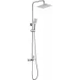 DEANTE Lietus duša ar dušas maisītāju, matēti melna, 250mm lietus galva