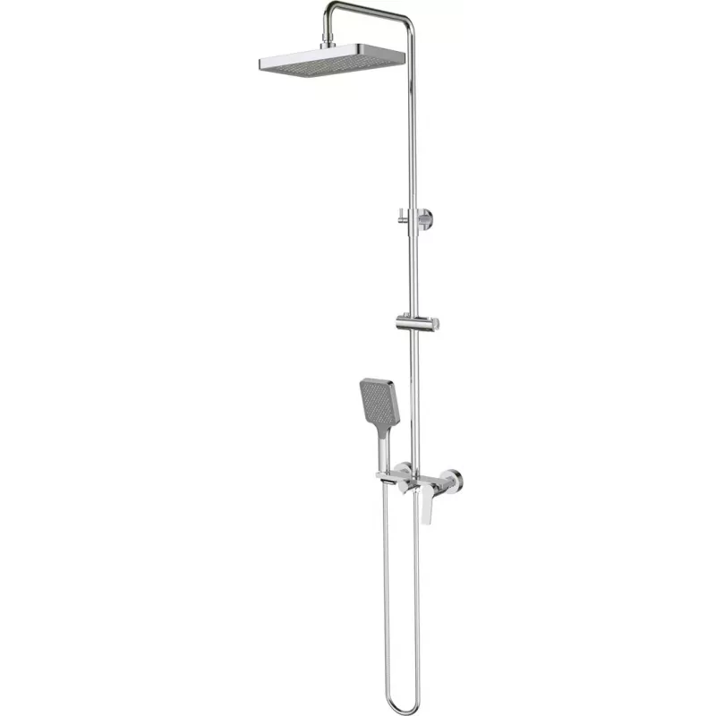 DEANTE Dušas galva ar maisītāja krānu - vienas sviras sienas hroma dušas komplekts ar 150 cm šļūteni