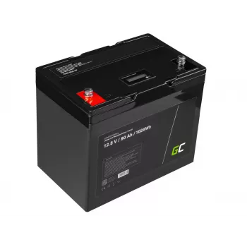 Greencell LiFePO4 akumulators fotoelementu kempingiem un laivām 12V 12.8V 80Ah