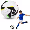 LEAN TOYS Treniņfutbols zālāja laukumam, balts ar rakstiem, 5. izmērs (22 cm)