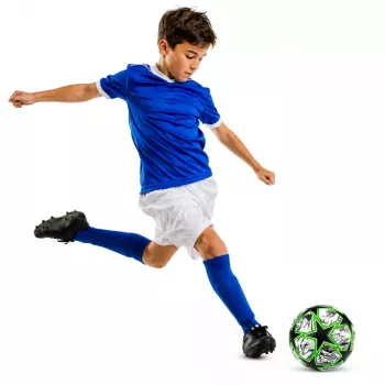 LEAN TOYS Treniņfutbols zālājam Zaļas Zvaigznes 22cm 5. izmērs