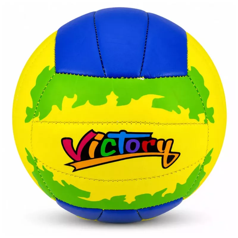 LEAN TOYS Volejbola treniņbumba, dzeltena un zila, 22 cm, 5. izmērs